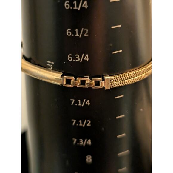 Vintage 40s Forstner 12K Gold Filled ID Double Square Snake Chain Bracelet - Picture 10 of 13